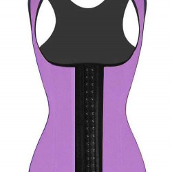 Plus Size 4 Steel Bones Latex Corset Girdle Vest Waist Cincher Body Shaper