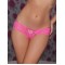 Pink Floral Lace Strappy Open Crotch Panty