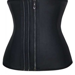9 Steel Bone Zipper Latex Corset