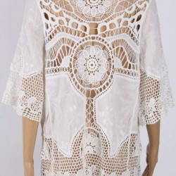 Hot Sexy White Crochet Lace Beachwear
