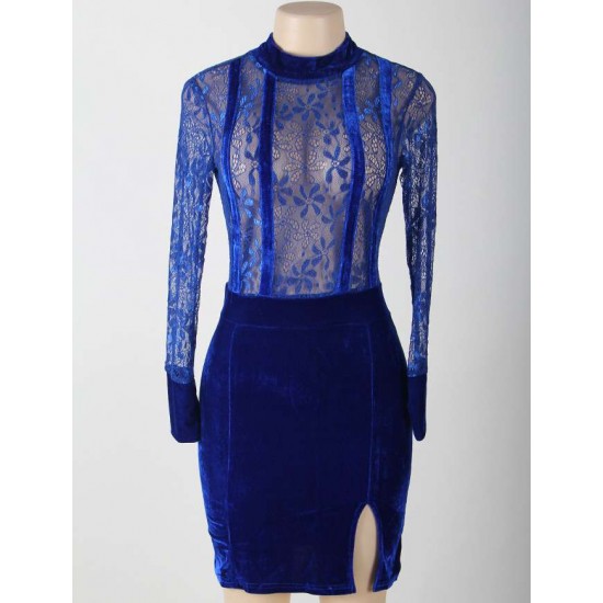 Blue Transparent Modern Girl Clubwear Blue Transparent Modern Girl Clubwear