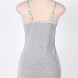 Grey Plus Size Babydoll With Yellow Lace Edge