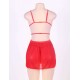 Elegant Red Open Back Babydoll Elegant Red Open Back Babydoll