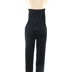 Black Plus Size Lingerie With Halter Top & Pants