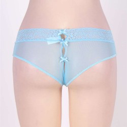 Sexy Holiday Peek A Boo Back Mesh Crotchless Valentines Panty