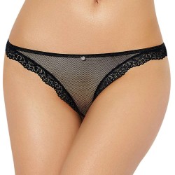 Black Fishnet And Lace Panty