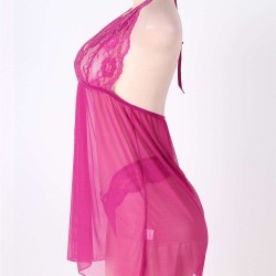 Stretch Mesh and Lace Babydoll