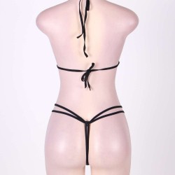 Crotchless Lace Teddy With Rhinestone