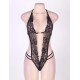 Crotchless Lace Teddy With Rhinestone Crotchless Lace Teddy With Rhinestone
