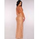 Slit Front Sequins Backless Dress Slit Front Sequins Backless Dress