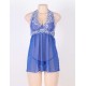 Blue Floral Halter Plus Size Babydoll Blue Floral Halter Plus Size Babydoll