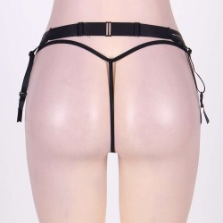 Elasticized Strappy Garter With G-string