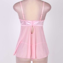 Sweet Pink Cute Style Mini Babydoll