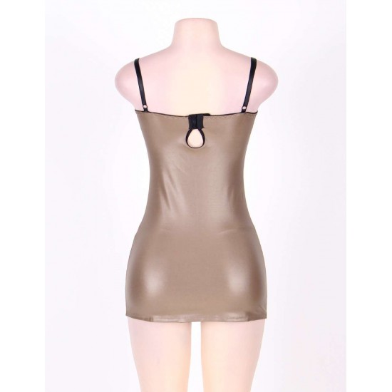 Plus Size Glamorous Leather Chemise Plus Size Glamorous Leather Chemise