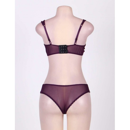 Plus Size Naughty Purple Bra Set Plus Size Naughty Purple Bra Set