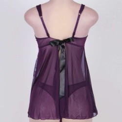 Plus Size Appealing Purple Mini Dress With Straps Plus Size Appealing Purple Mini Dress With Straps