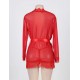 Transparent Lace Robe With Sashes Babydoll Transparent Lace Robe With Sashes Babydoll
