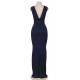 Navy Shimmering Sequins Pleated Maxi Dress Navy Shimmering Sequins Pleated Maxi Dress