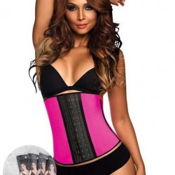 Plus Size 9 Steel Bones Rosy Latex Corset