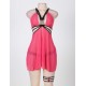 Plus Size Strappy Mesh Flyaway Babydoll Set Plus Size Strappy Mesh Flyaway Babydoll Set