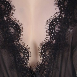 After Dark V-neck Chiffon Teddy