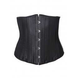 26 Steel Bone Black Damask Corset