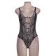Halter Black Lace Teddy With Embroidery Halter Black Lace Teddy With Embroidery