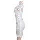 White Gold Studded Short Sleeves Dress White Gold Studded Short Sleeves Dress