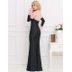 Boat Neck Pink Lace Evening Gown Boat Neck Pink Lace Evening Gown