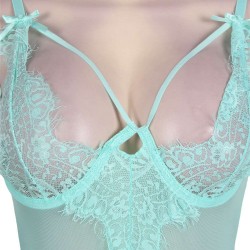 Eyelash Lace Teddy Lingerie