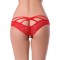 Caged Back Open Crotch Red Lace Panty