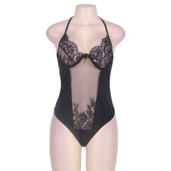 Glamour Underwire Hollywood Sheer Lace Teddy Glamour Underwire Hollywood Sheer Lace Teddy