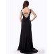 Plus Size Black Embroidered Mesh Wrap Open Back Long Dress Plus Size Black Embroidered Mesh Wrap Open Back Long Dress