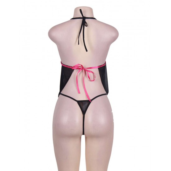 Plus Size Mini Length Babydoll With G String Plus Size Mini Length Babydoll With G String
