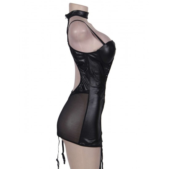 Commanding Black Collared Chemise Commanding Black Collared Chemise