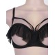 Open Cup Ruffle Black Bra And Panty Set Open Cup Ruffle Black Bra And Panty Set