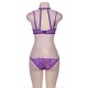 Purple Strappy Lace Bra Set With Mask Purple Strappy Lace Bra Set With Mask