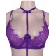 Purple Strappy Lace Bra Set With Mask Purple Strappy Lace Bra Set With Mask