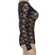 Black Sheer Long Sleeve Lace Teddy Black Sheer Long Sleeve Lace Teddy