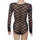 Black Plus Size Sheer Long Sleeve Teddy Lingerie Black Plus Size Sheer Long Sleeve Teddy Lingerie