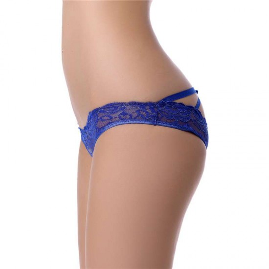 Caged Back Navy Open Crotch Lace Panty Caged Back Navy Open Crotch Lace Panty