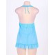 Elegant Light Blue Open Back Lace Chemise Elegant Light Blue Open Back Lace Chemise