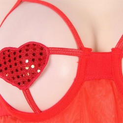 Red Open Cup Plus Size Babydoll With Adjustable Strap Red Open Cup Plus Size Babydoll With Adjustable Strap