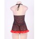 Sexy Halter Red Heart Print Nightie Lingerie Sexy Halter Red Heart Print Nightie Lingerie