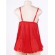 Red Sheer Lace Open Back Sexy Babydoll Red Sheer Lace Open Back Sexy Babydoll