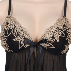 Elegant Plus Size Black Babydoll Elegant Plus Size Black Babydoll