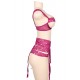 Lace Trim Crisscross Bra Set Lace Trim Crisscross Bra Set
