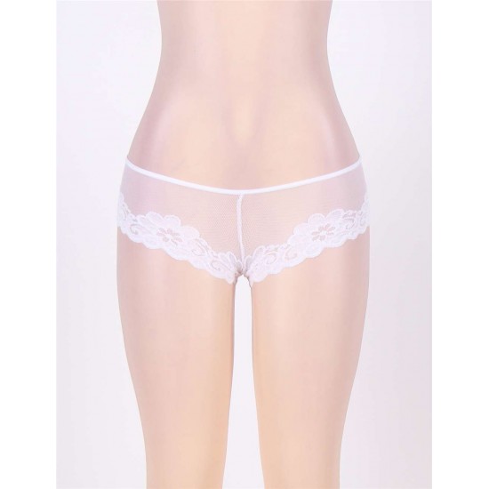 White Floral Lace Mesh Sexy Panty White Floral Lace Mesh Sexy Panty