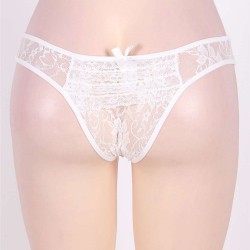 White Lace Open Crotch Sexy Panty