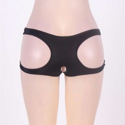 Sexy Black Cut Out Open Crotch Panty